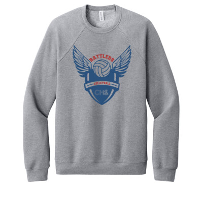 Adult Rattlers Volleyball Shield Crewneck Sweatshirt Thumbnail